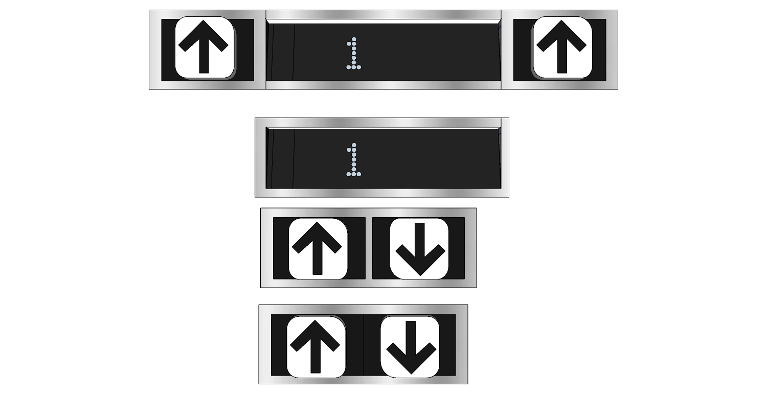电梯上下标识楼层标识SU模型(1)