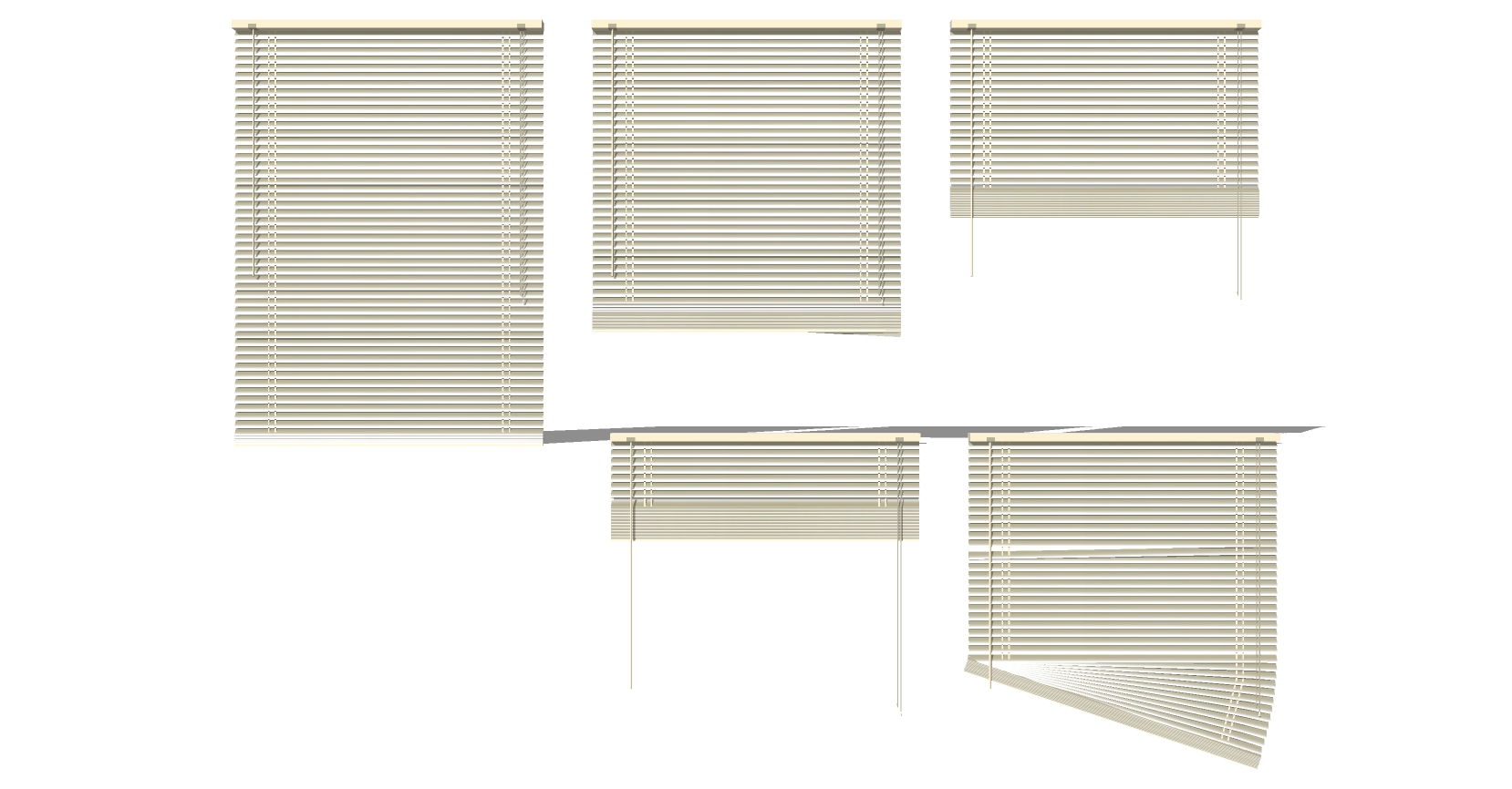 16-现代百叶帘竹帘sketchup草图模型下载