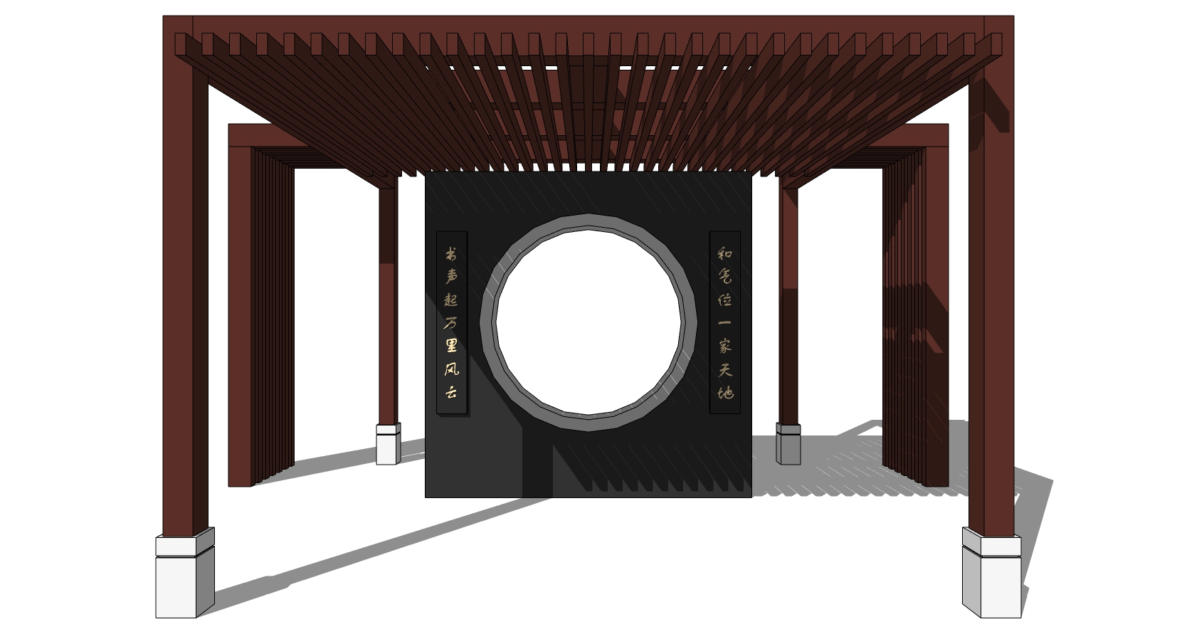 24新中式亭亭子凉亭sketchup草图模型下载(1)