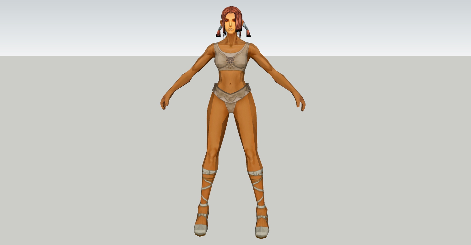 精细女性人物SketchUp草图3d人物模型下载 (10)(1)