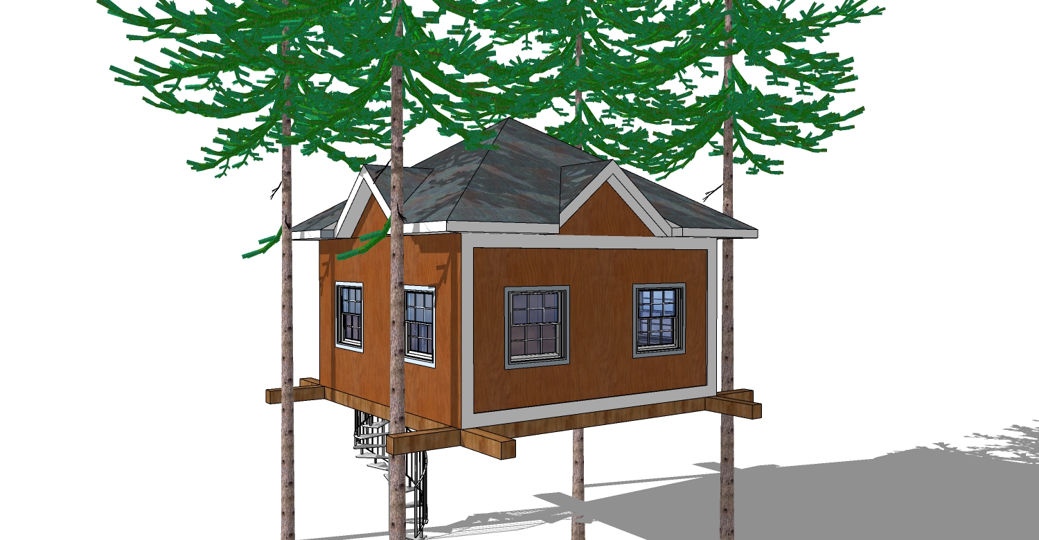 树屋小木屋SketchUp草图模型下载 (43)(1)