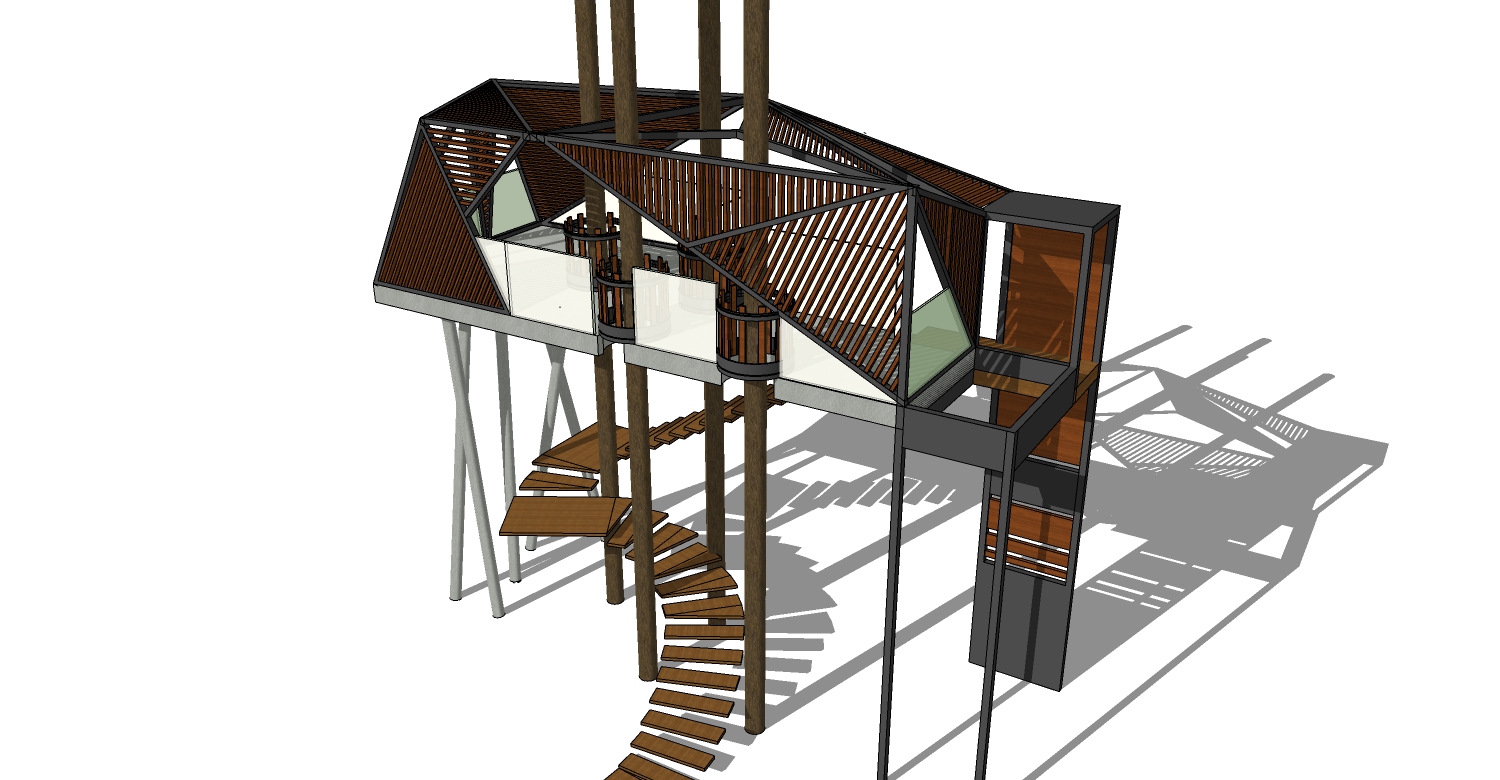 树屋小木屋SketchUp草图模型下载 (29)