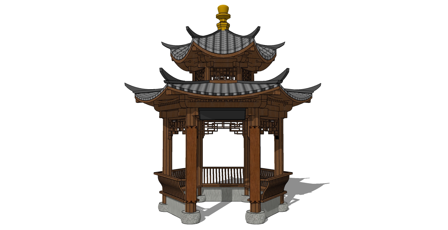 中式古建凉亭 (5)(1)