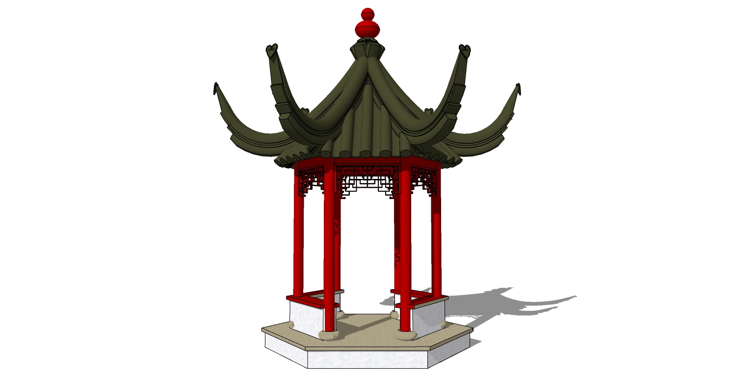 中式古建凉亭 (6)(1)