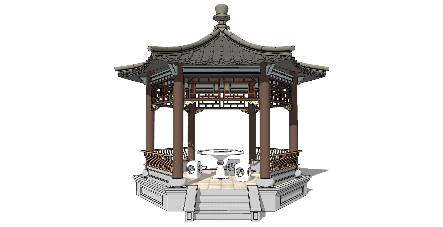 中式古建凉亭 (8)(1)