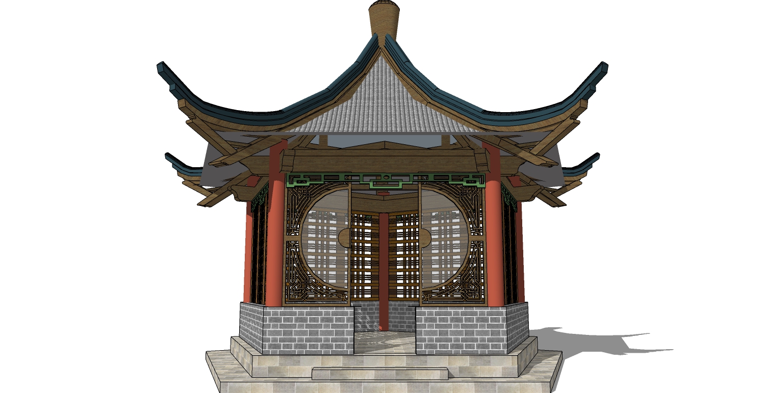 中式古建凉亭 (15)(1)