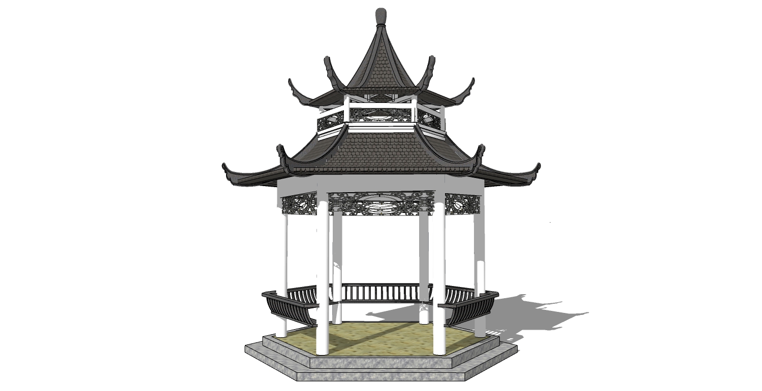 中式古建凉亭 (19)(1)