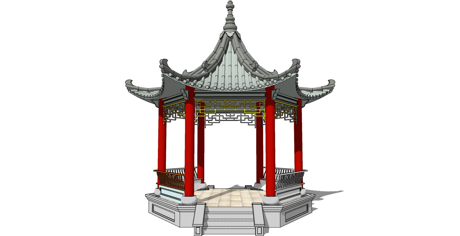中式古建凉亭 (32)(1)