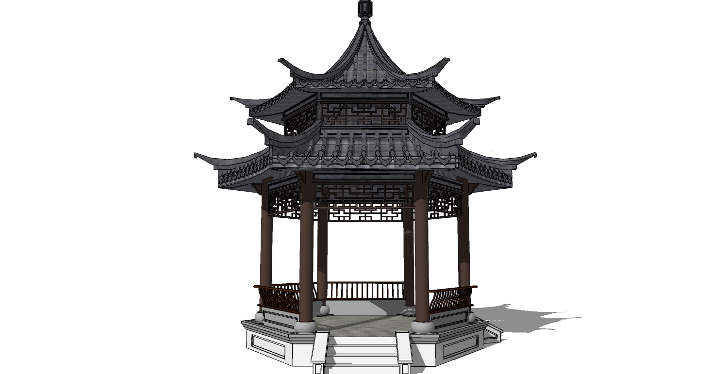 中式古建凉亭 (35)(1)