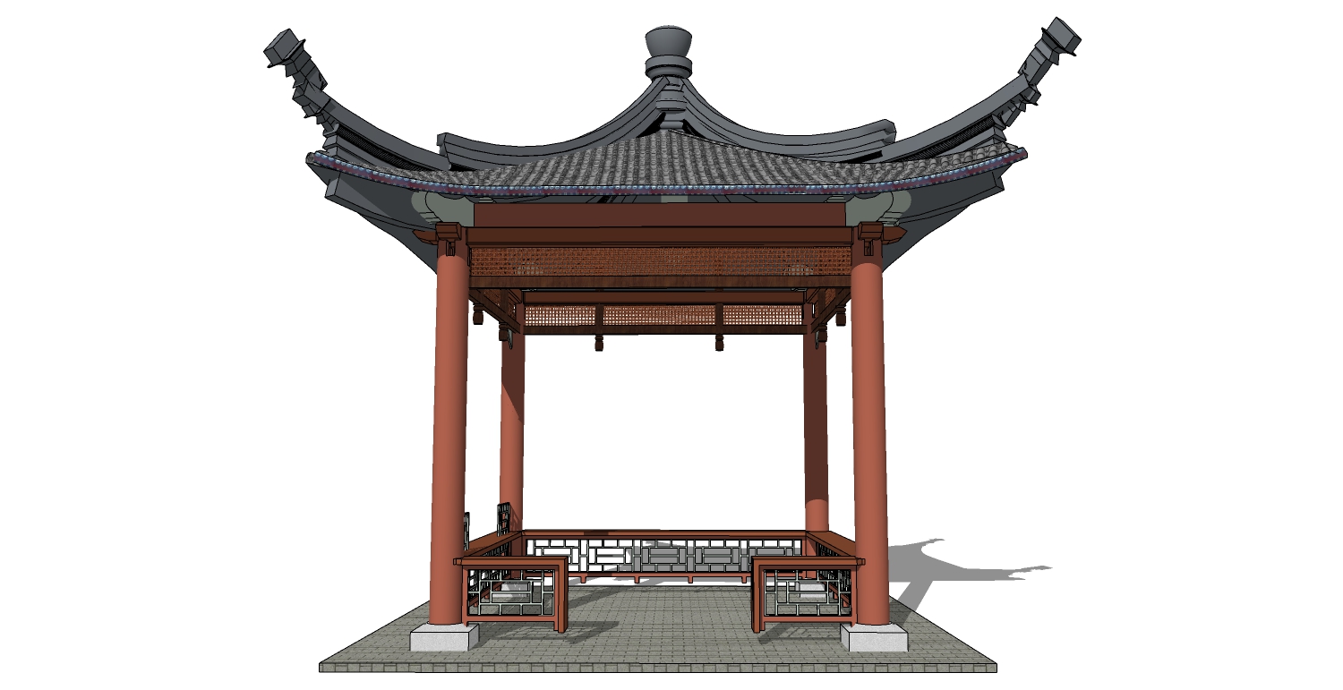 中式古建凉亭 (43)(1)