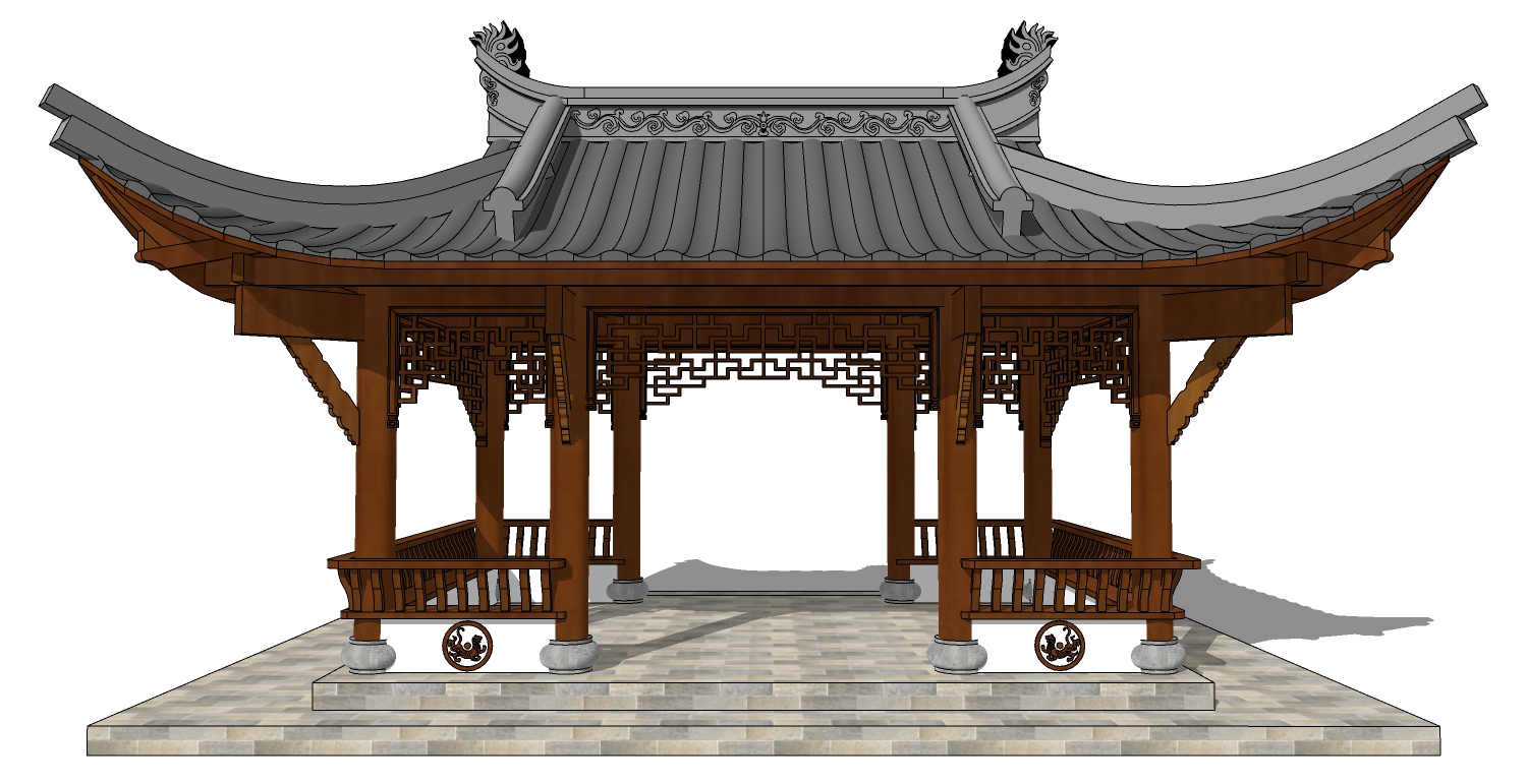 中式古建凉亭 (44)(1)