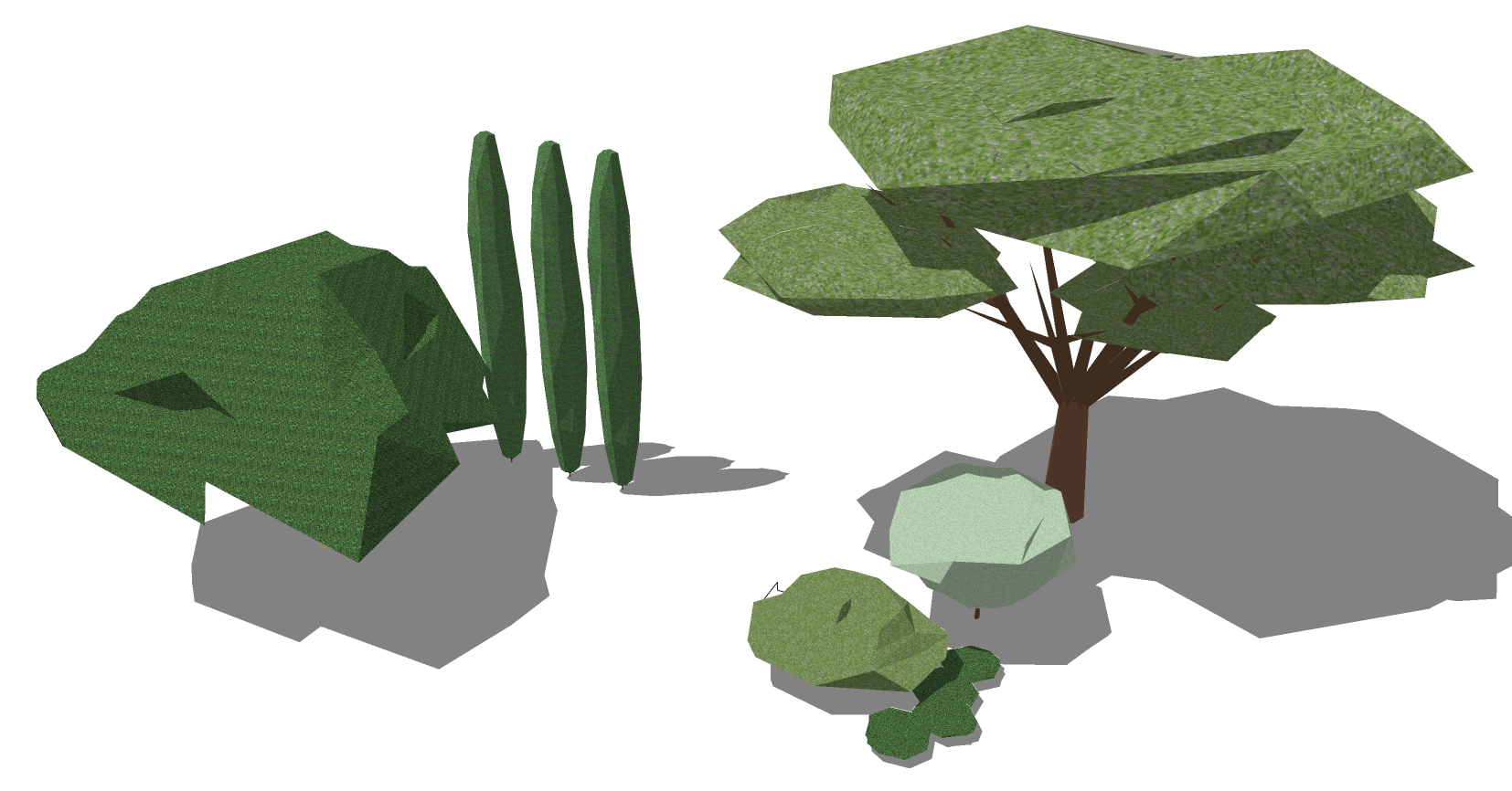 室外园林3d景观地被植物灌木sketchup草图模型下载  (4)(1)