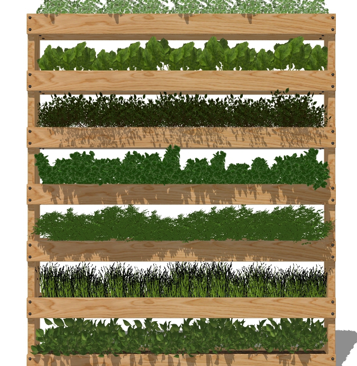 现代垂直绿化植物绿植墙植物墙花槽(1)