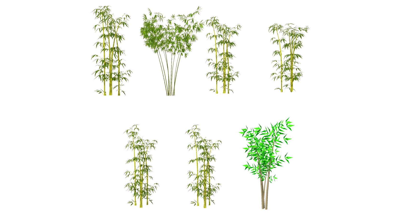 景观竹子植物模型sketchup草图模型下载 (10)