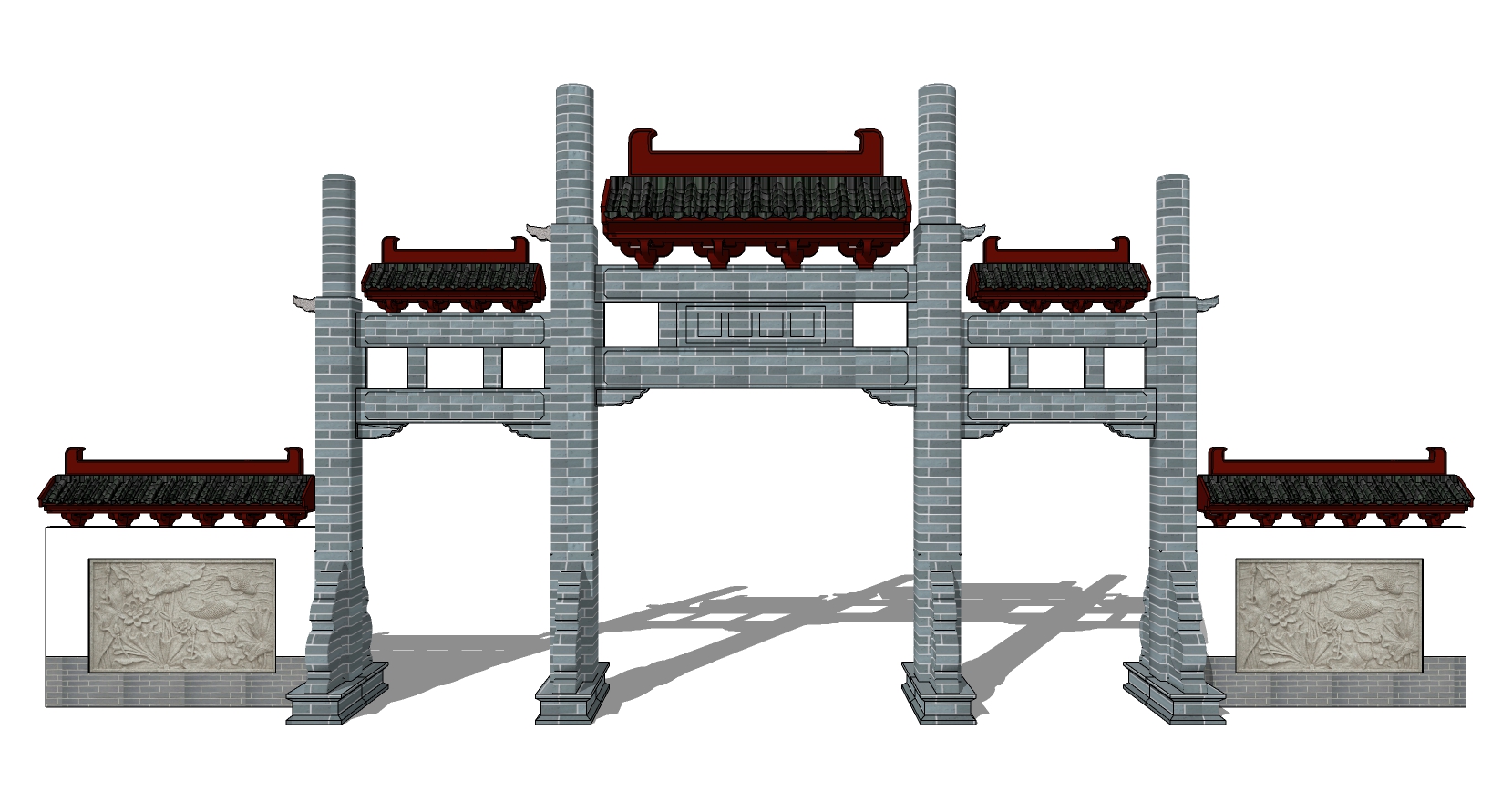 中式古建牌坊牌楼 (53)