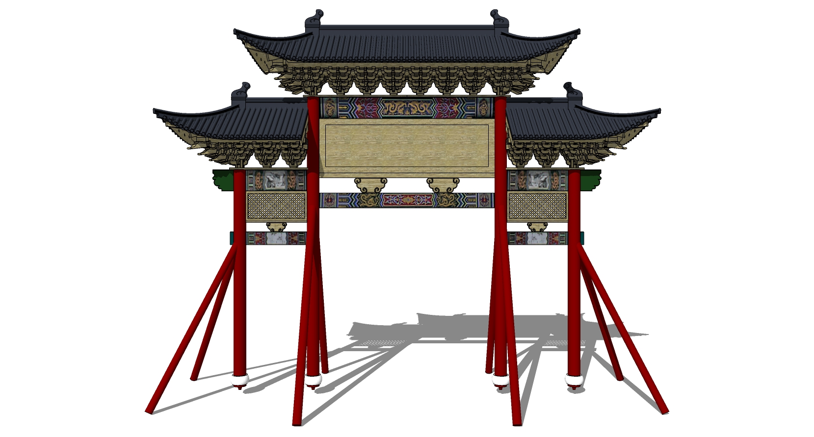 中式古建牌坊牌楼 (47)