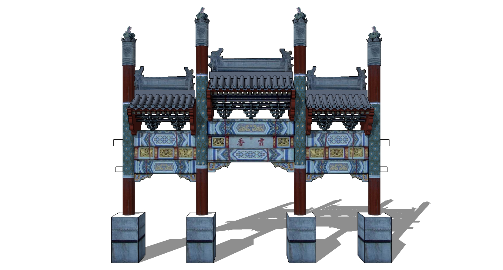 中式古建牌坊牌楼 (34)