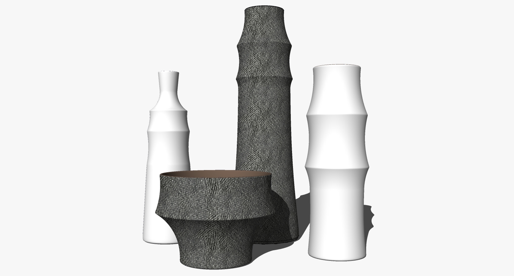 新中式现代陶瓷花瓶摆件su草图模型下载 sketchup草图模型下载 (10)(1)