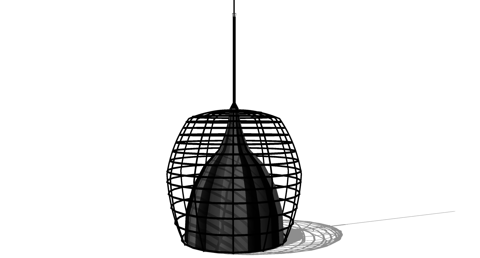 新中式鸟笼吊灯sketchup草图模型下载a (2)(1)