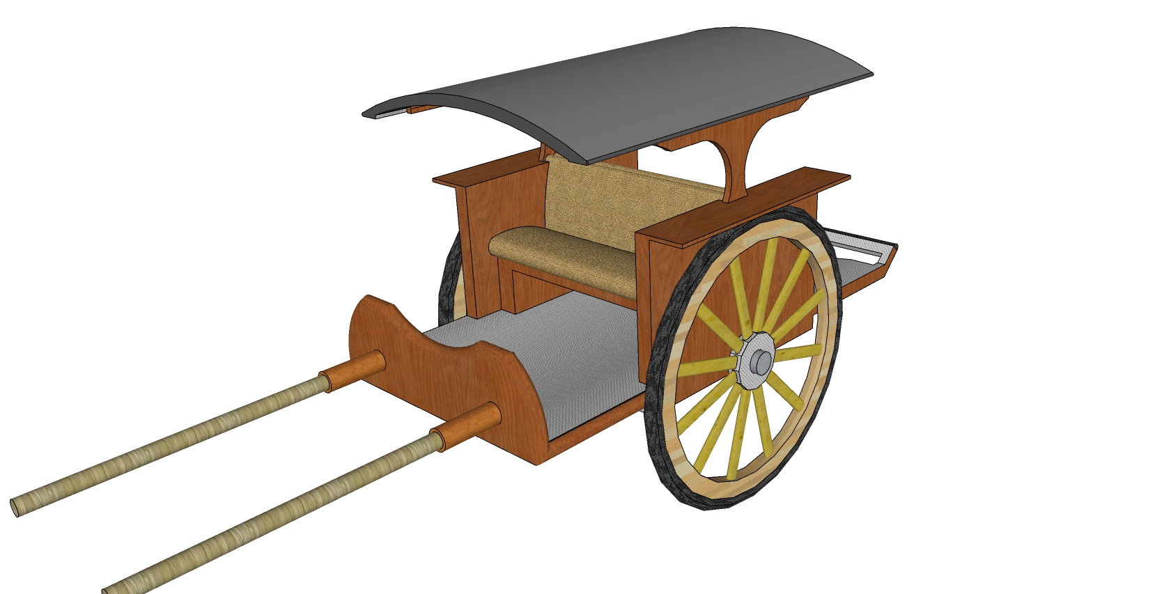 古代马车su草图模型下载  SketchUp草图模型下载(1)