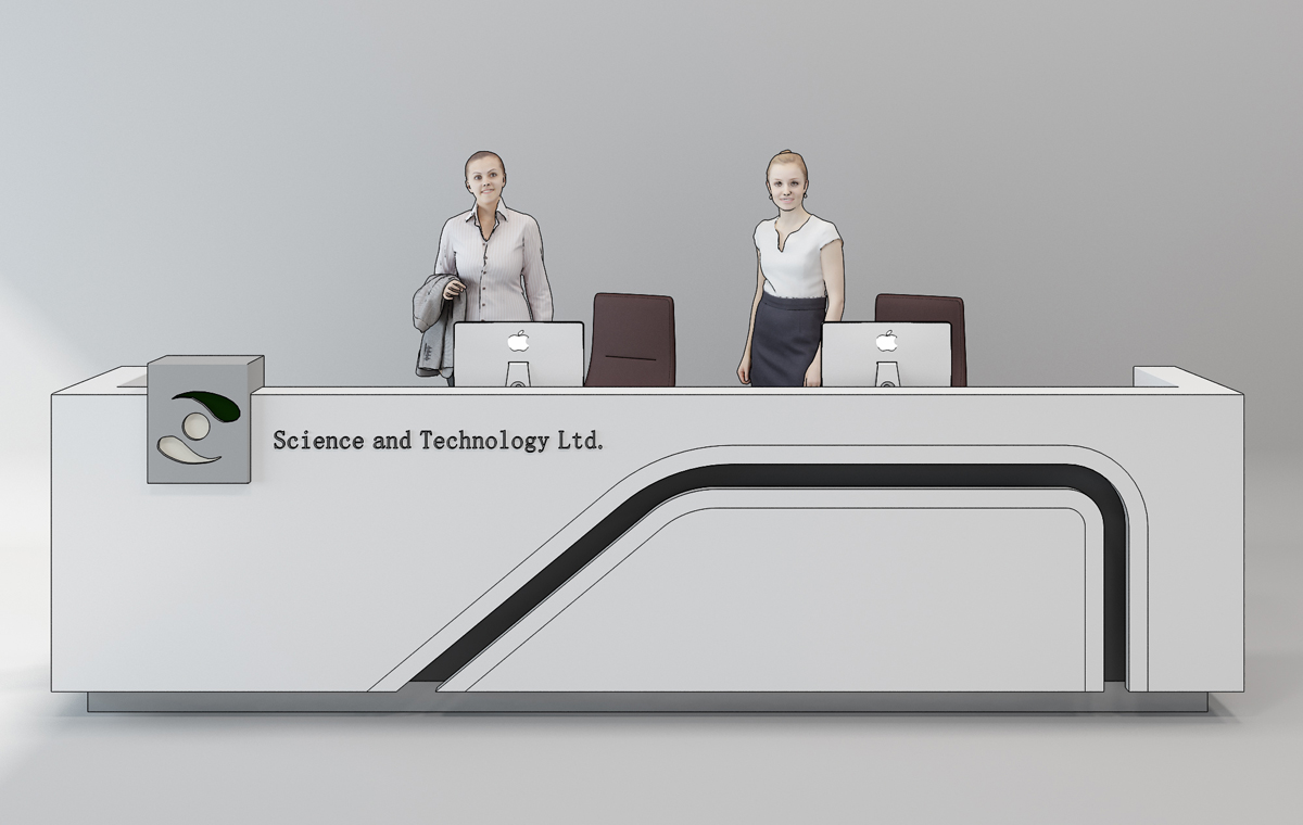 H20-1220现代接待台组合(1)