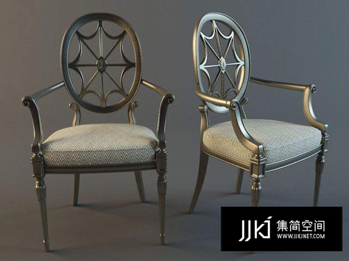 24欧式餐椅国外3D模型下载(1)