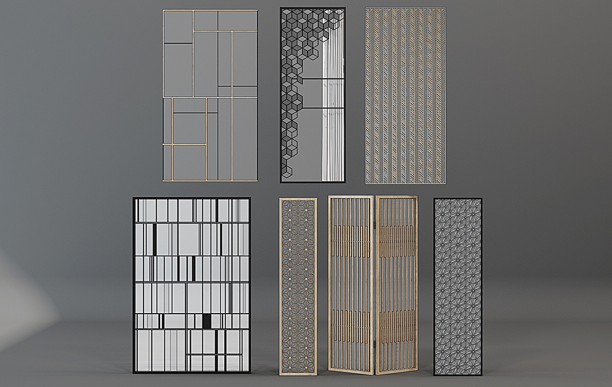 H13-0123现代隔断屏风花格组合(1)