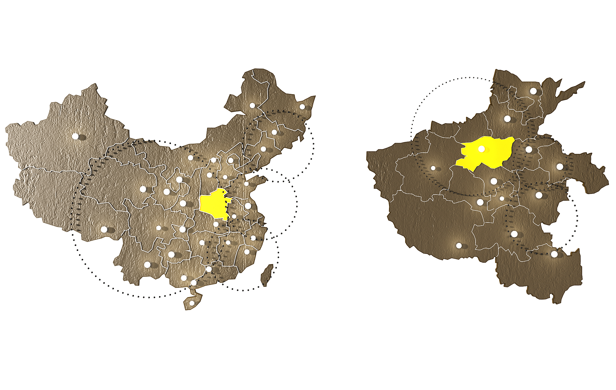 Z26-0713中国地图沙盘区位图墙饰挂饰3d模型下载(1)