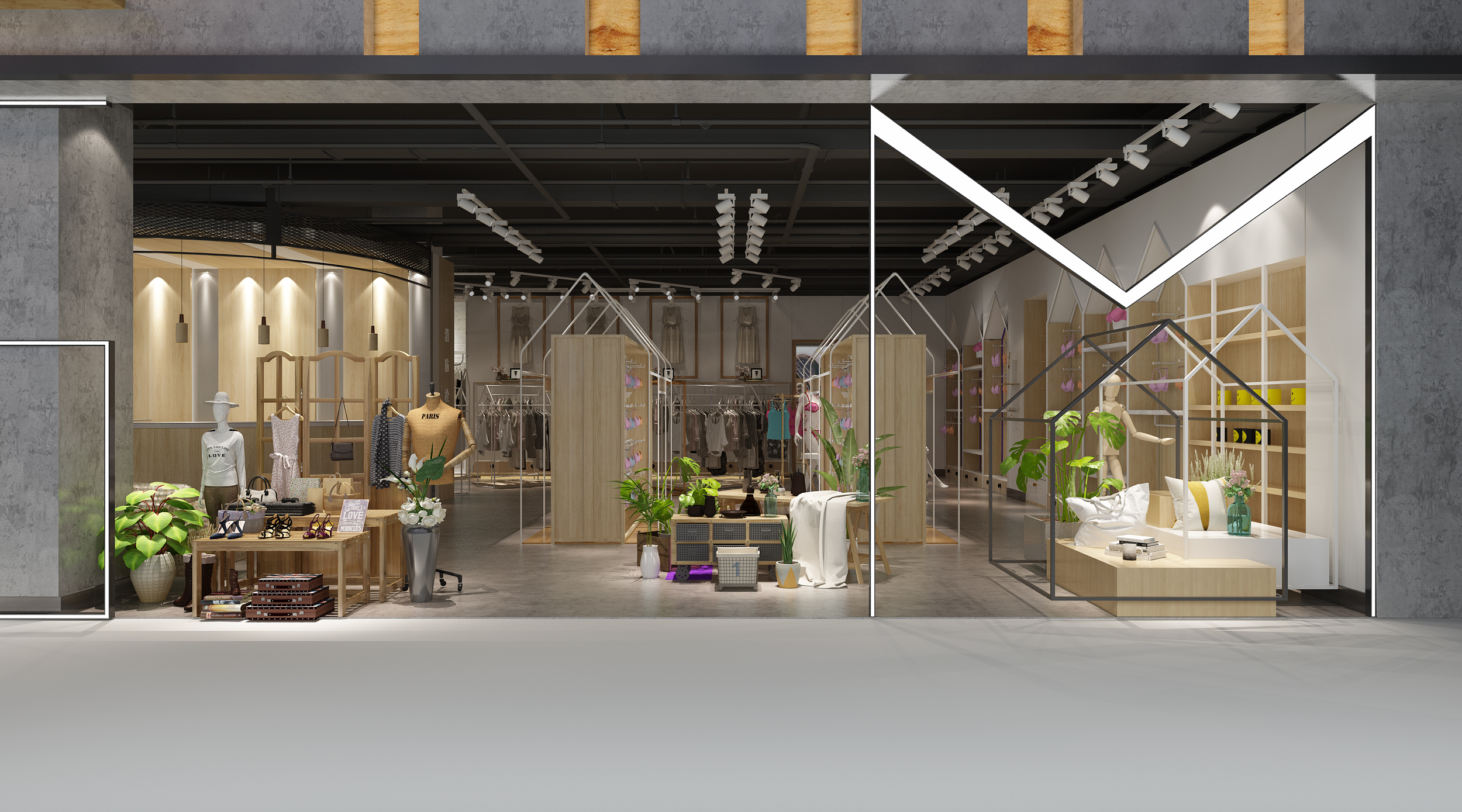 服装家具用品专卖店3d模型下载(1)