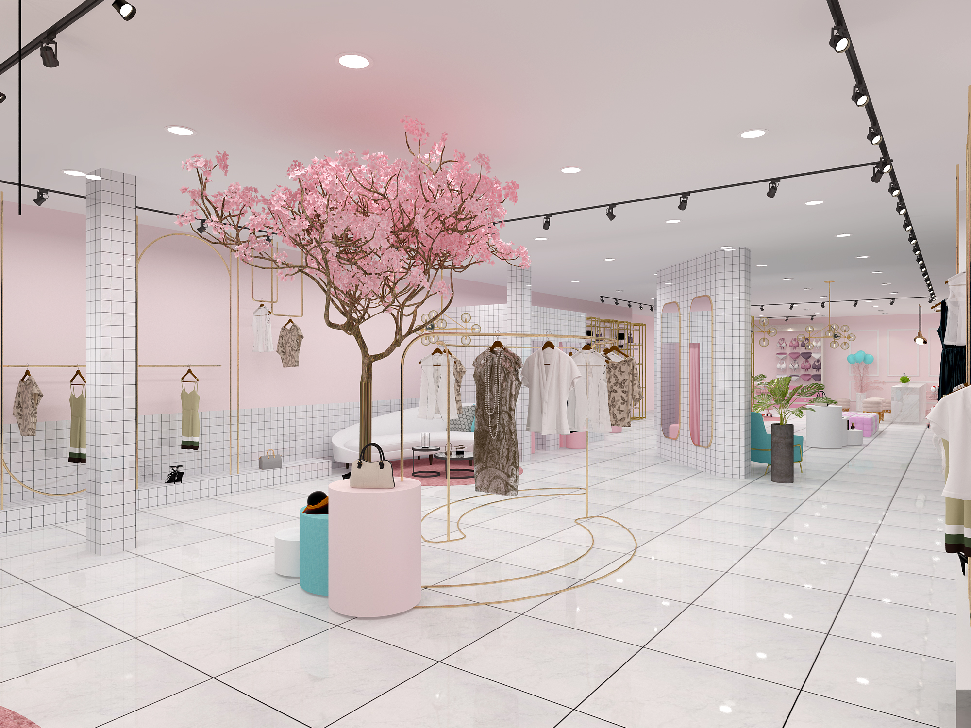 女装服装专卖店3d模型下载(1)