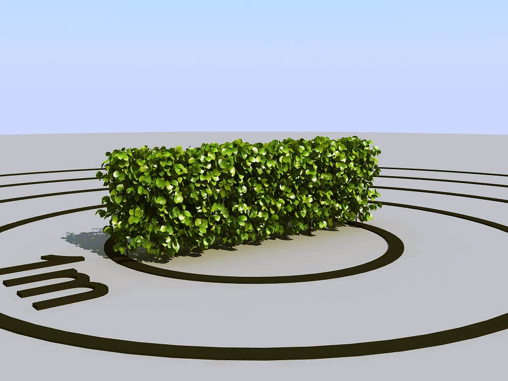 023景观植物绿植墙植物墙树墙黄杨3d模型下载(1)