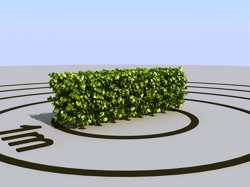 022景观植物绿植墙植物墙树墙黄杨3d模型下载(1)