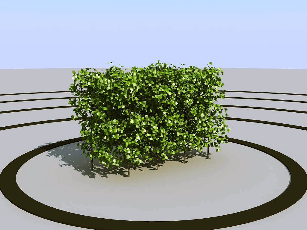 028景观植物绿植墙植物墙树墙黄杨绿化带3d模型下载(1)