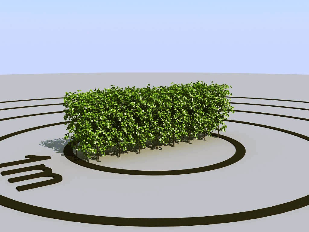 026景观植物绿植墙植物墙树墙黄杨3d模型下载(1)