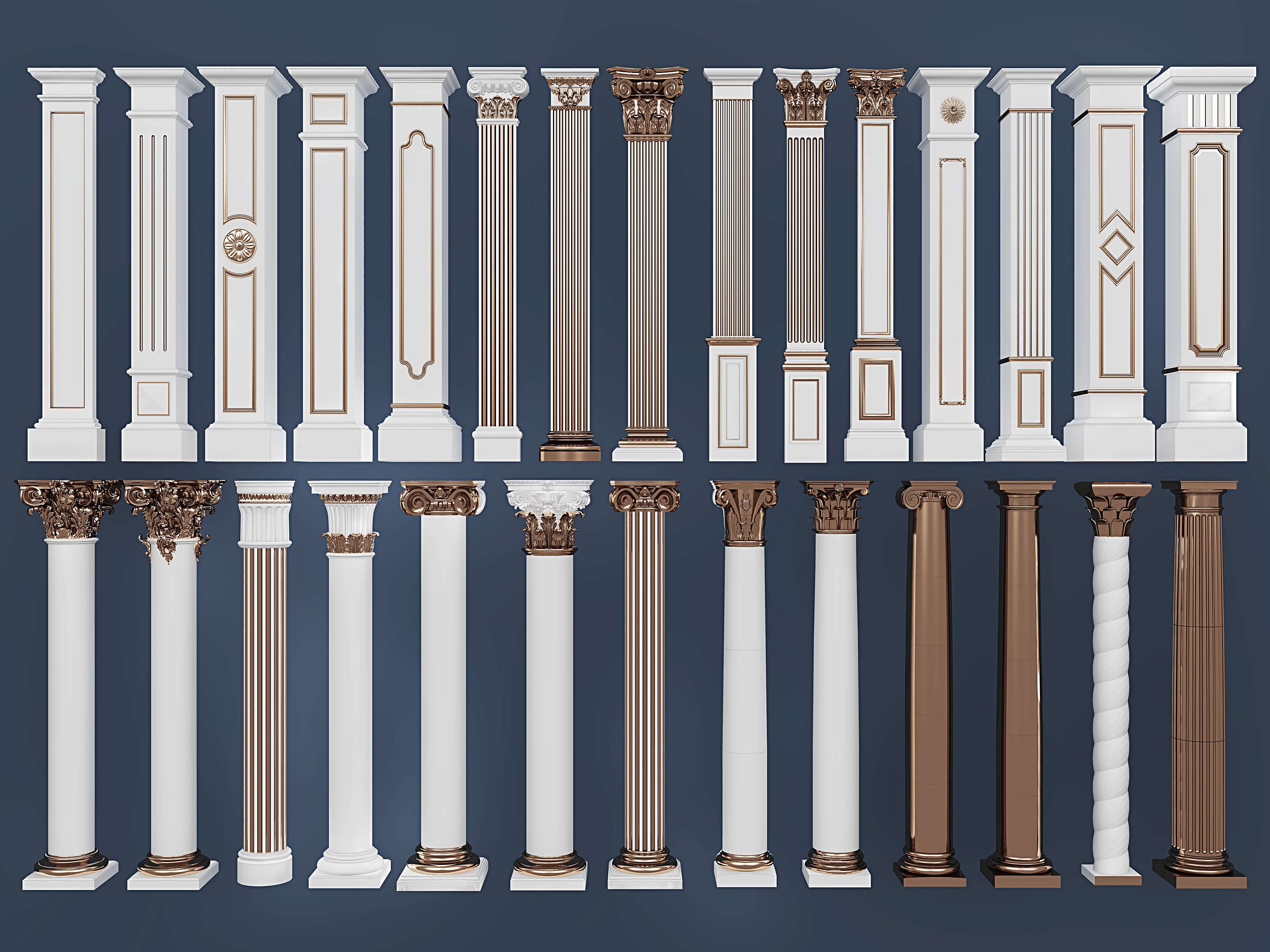 罗马柱子3d模型下载(1)