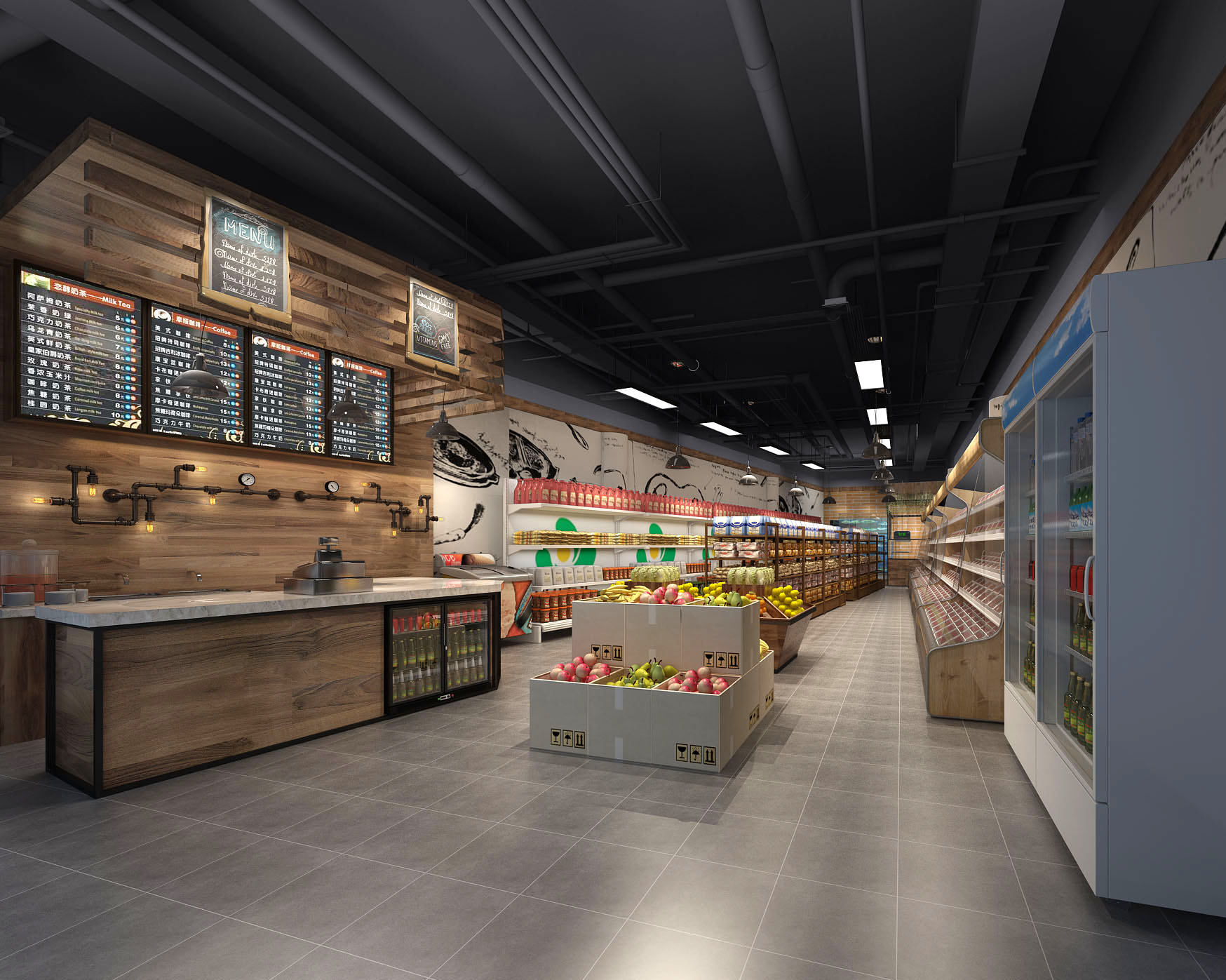 超市便利店3d模型下载(1)