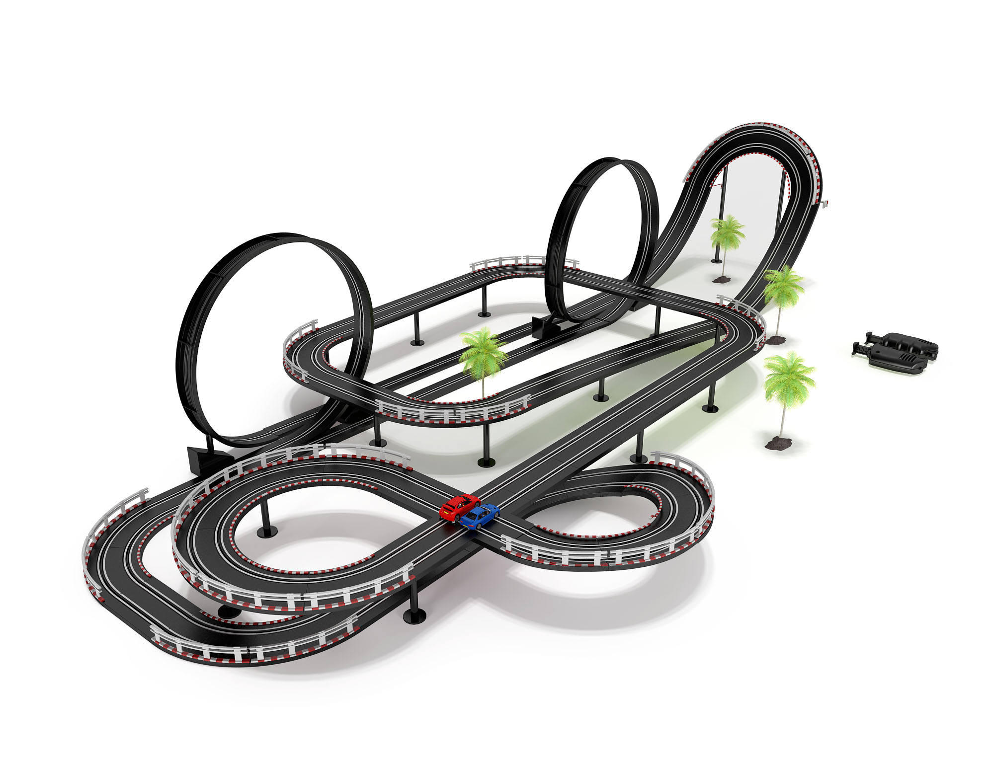 玩具赛车跑道3d模型下载