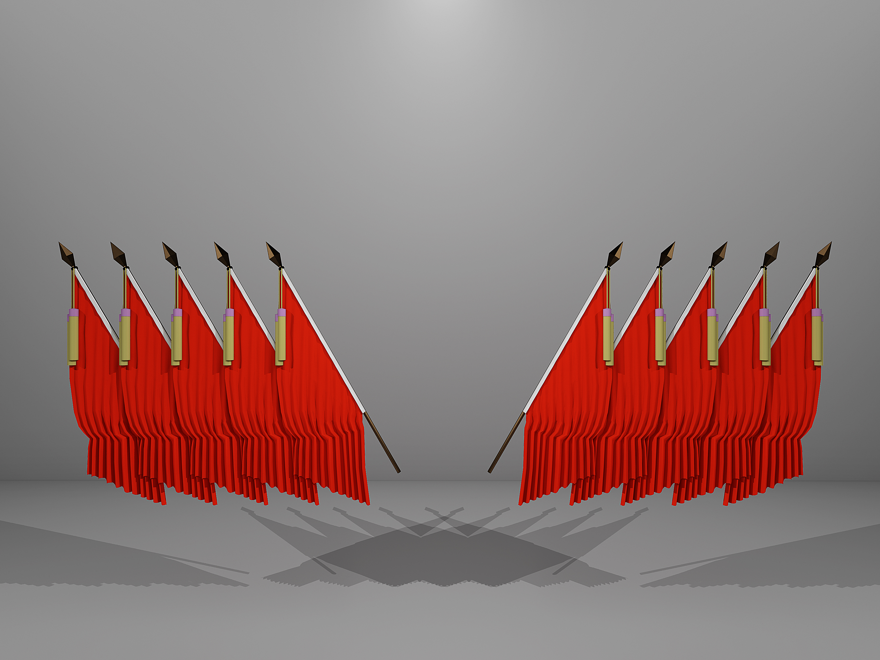 旗帜国旗党旗3d模型下载