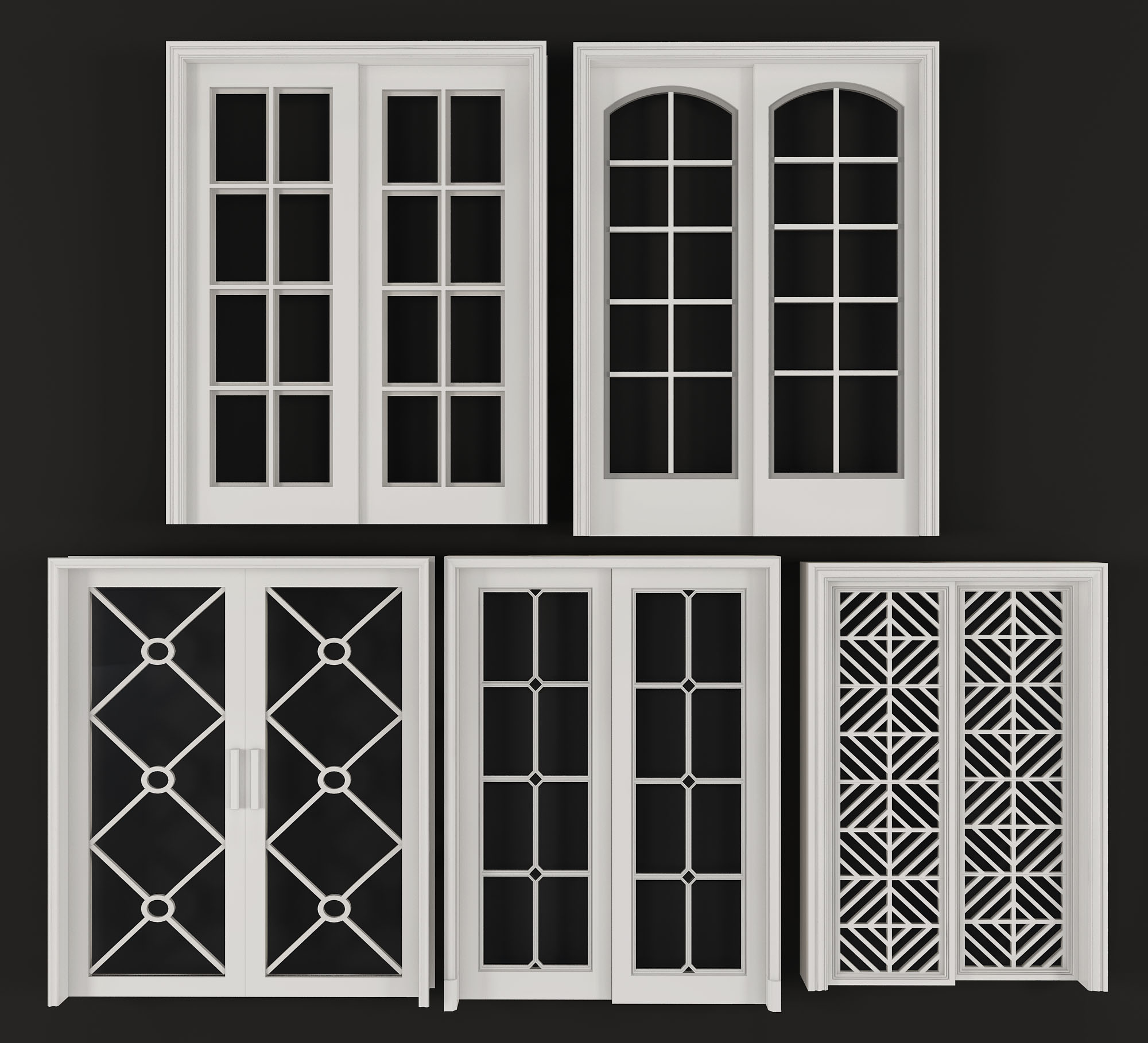 推拉门3d模型下载(1)