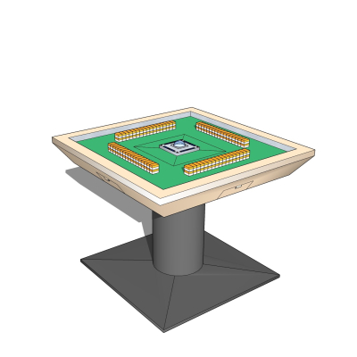 现代麻将桌免费su模型(1)