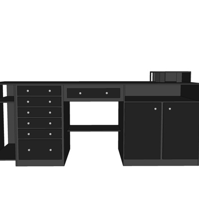现代书桌免费su模型(1)