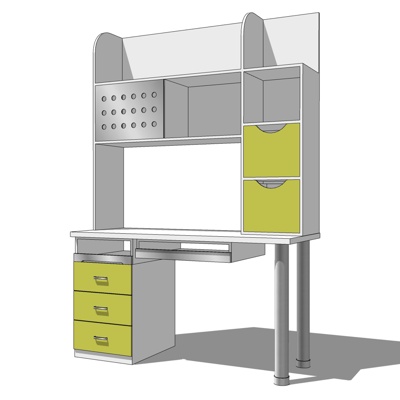 现代书桌免费su模型(1)