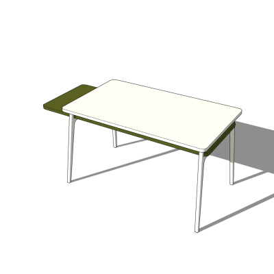 现代简约书桌免费su模型(1)