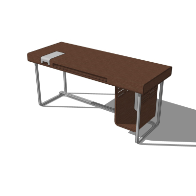 现代书桌电脑桌免费su模型(1)