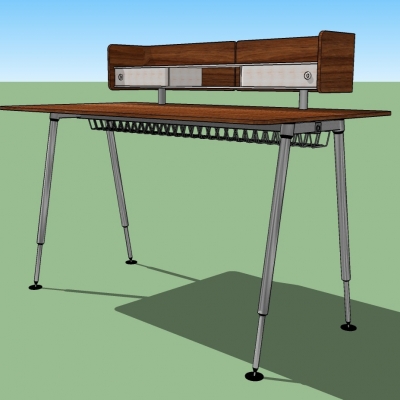 现代书桌免费su模型(1)