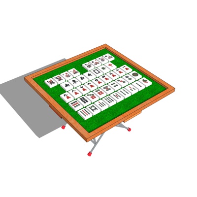 现代麻将桌免费su模型(1)