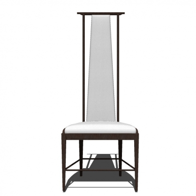 新中式高靠背椅免费su模型(1)