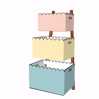 现代储物架免费su模型(1)