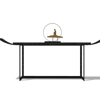 新中式实木端景台免费su模型(1)