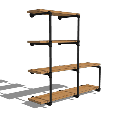 工业风壁柜免费su模型(1)
